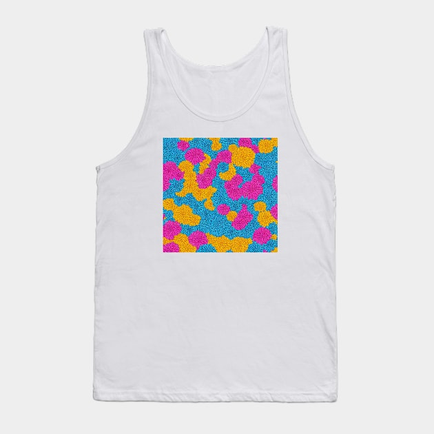 Pink and Blue Chrysanthemum Flowers pattern Tank Top by craftydesigns